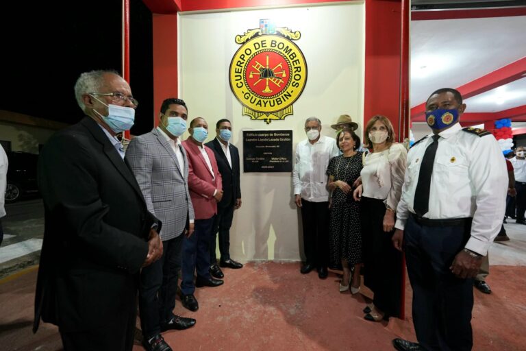 Liga Municipal y alcaldía de Guayubín inauguran moderna estación de bomberos