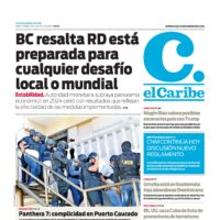 Portada Periódico El Caribe, Miércoles 15 Enero, 2025