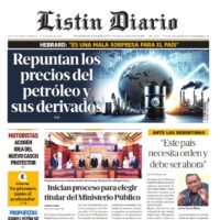 Portada Periódico Listín Diario, Martes 14 Enero, 2025