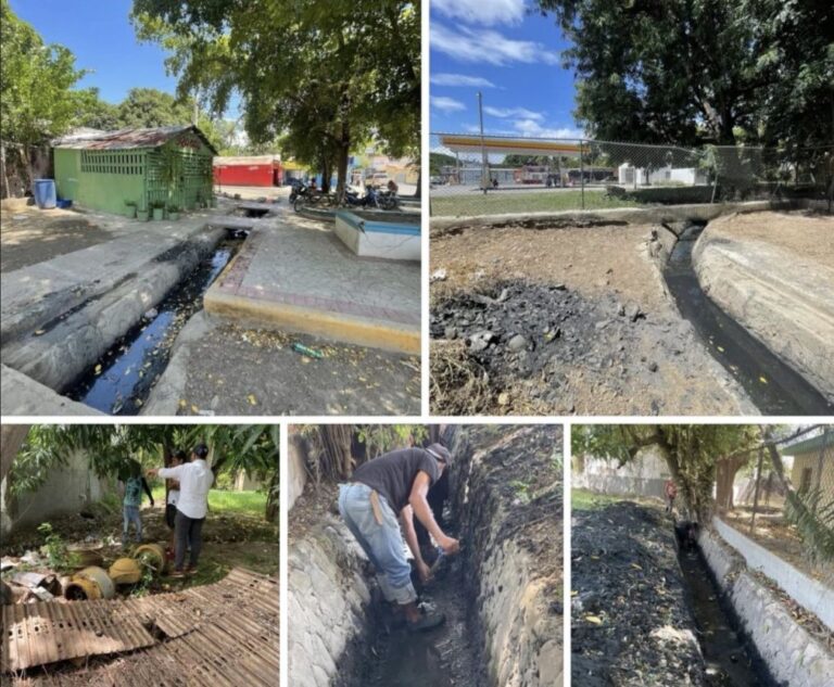 Alcaldía de Guayubín ejecuta limpieza en el drenaje pluvial del parquecito El Coquero