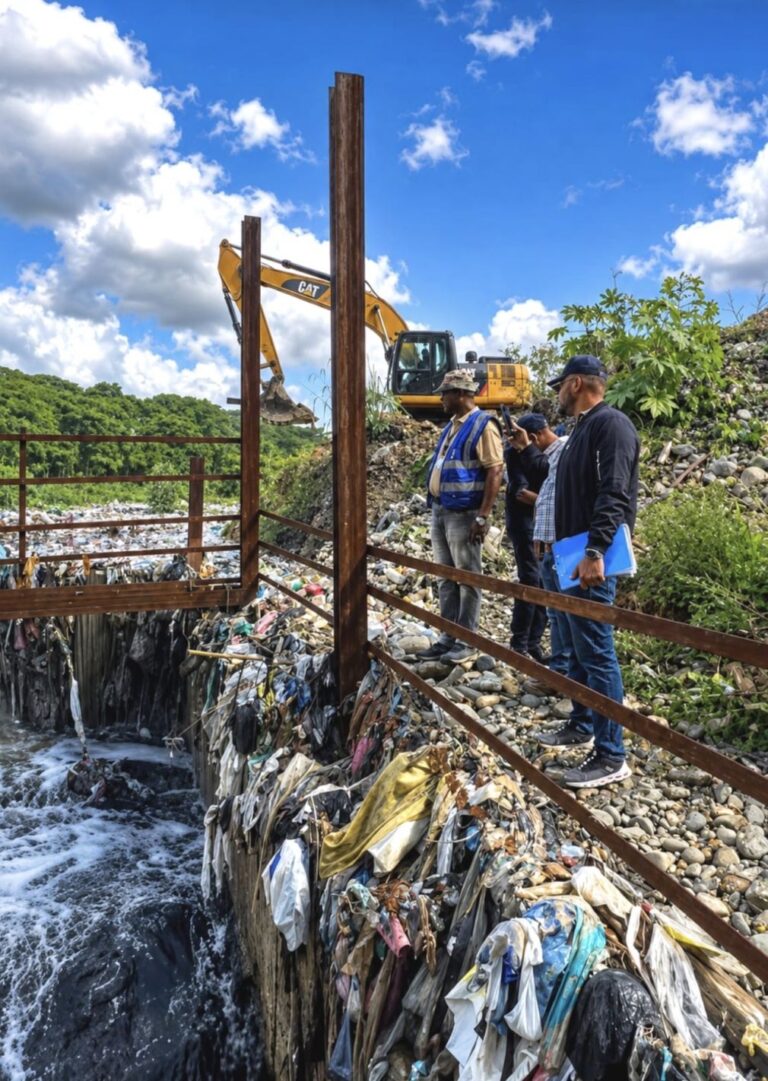 Alcaldía de Santo Domingo Norte interviene cañada El Somito para prevenir inundaciones